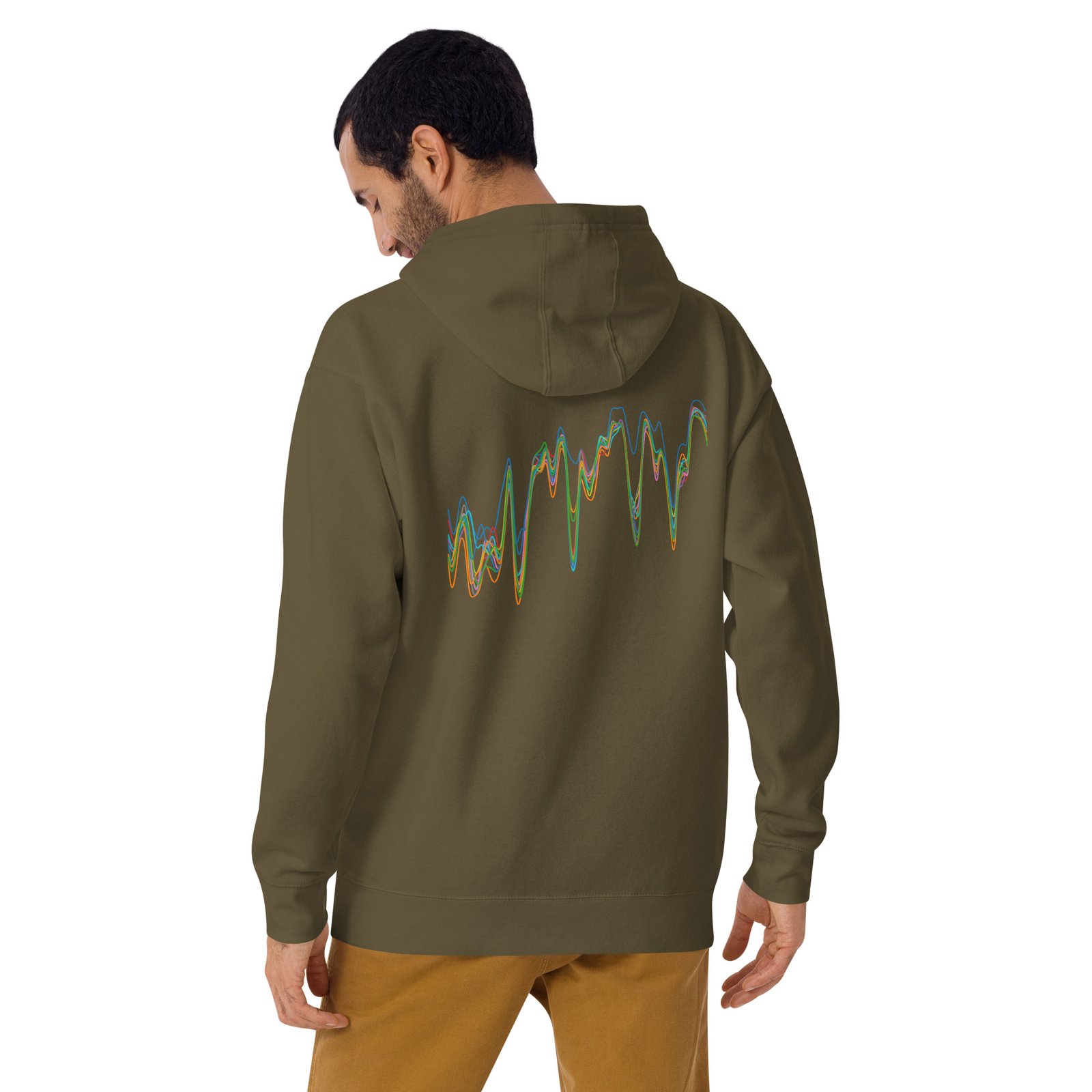Sea - Unisex Hoodie Tempogram - Image 12